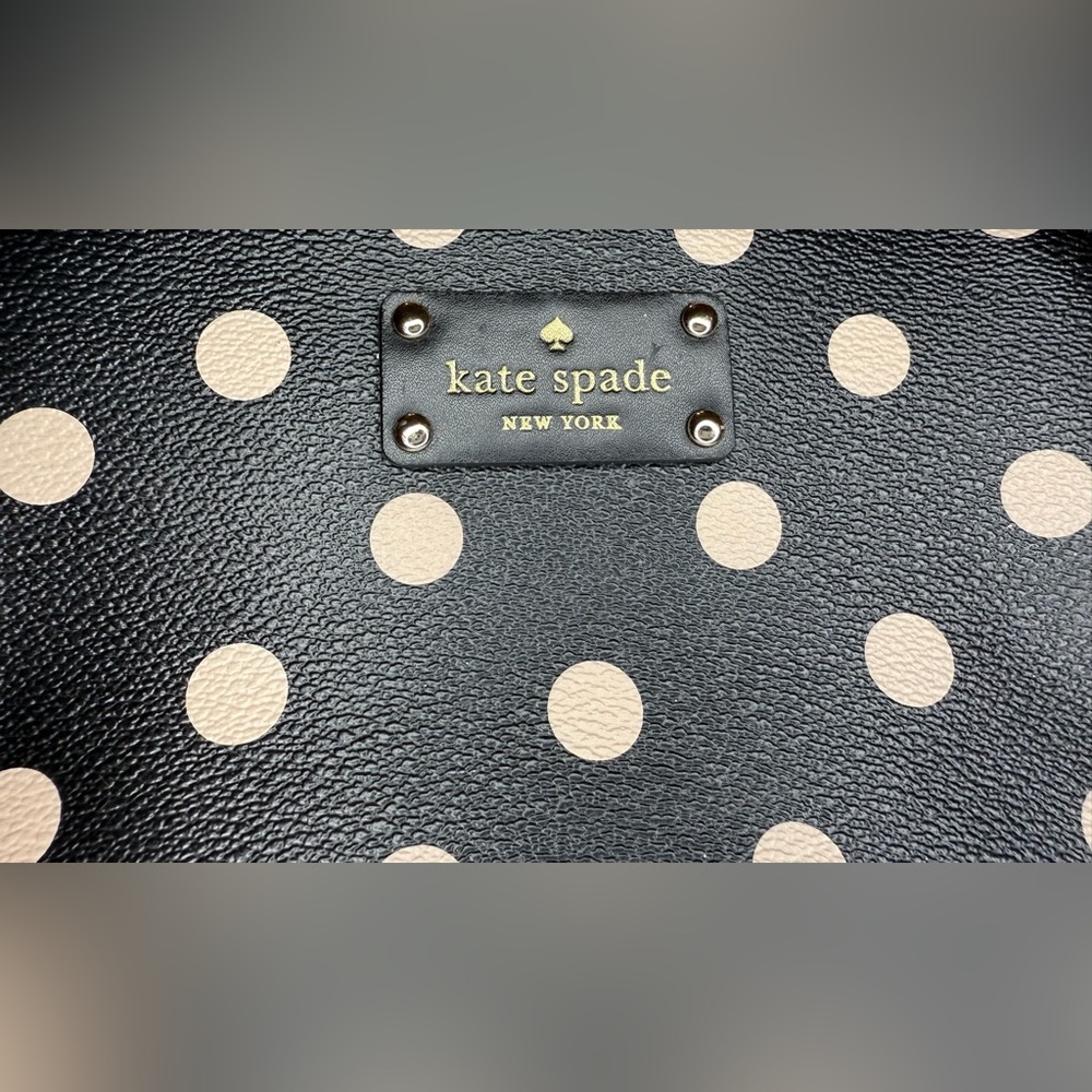 Kate Spade Black with Cream Polka Dots Crossbody - Picture 5 of 10